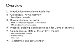 Sequence Modelling with Deep Learning | PDF