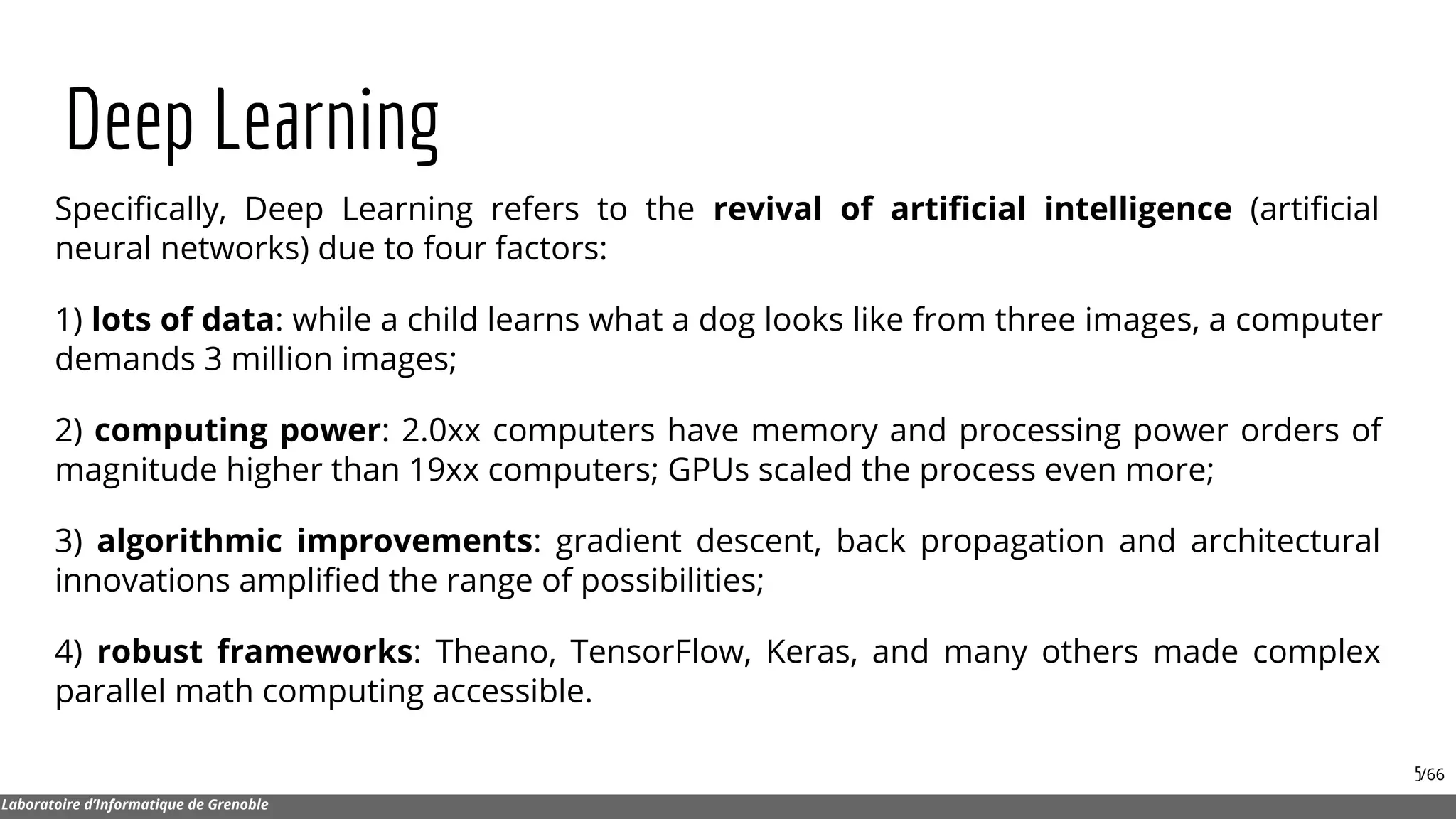 A gentle introduction to Deep Learning | PPT