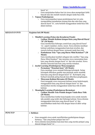 (Deep Learning) Modul Ajar Bahasa Indonesia Kelas 1 Kurikulum Merdeka ...