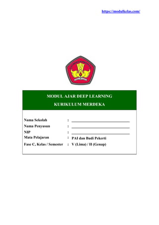 (Deep Learning) Modul Ajar PAI dan Budi Pekerti Kelas 5 Kurikulum ...