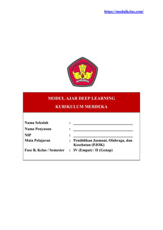 (Deep Learning) Modul Ajar PJOK Kelas 4 Kurikulum Merdeka | PDF