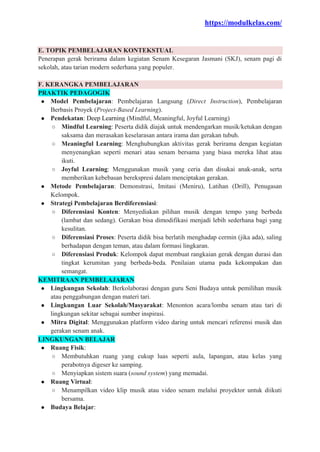 (Deep Learning) Modul Ajar PJOK Kelas 4 Kurikulum Merdeka | PDF