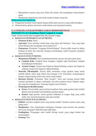 (Deep Learning) Modul Ajar PJOK Kelas 4 Kurikulum Merdeka | PDF