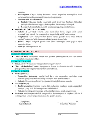 (Deep Learning) Modul Ajar PJOK Kelas 4 Kurikulum Merdeka | PDF