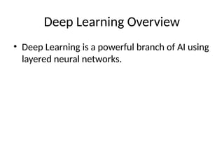 overview on deep learning Images High Quality Grahic Comprehensive Deep Learning Overview: Concepts, Applications, and ...