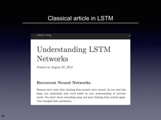 Classical article in LSTM
40
 