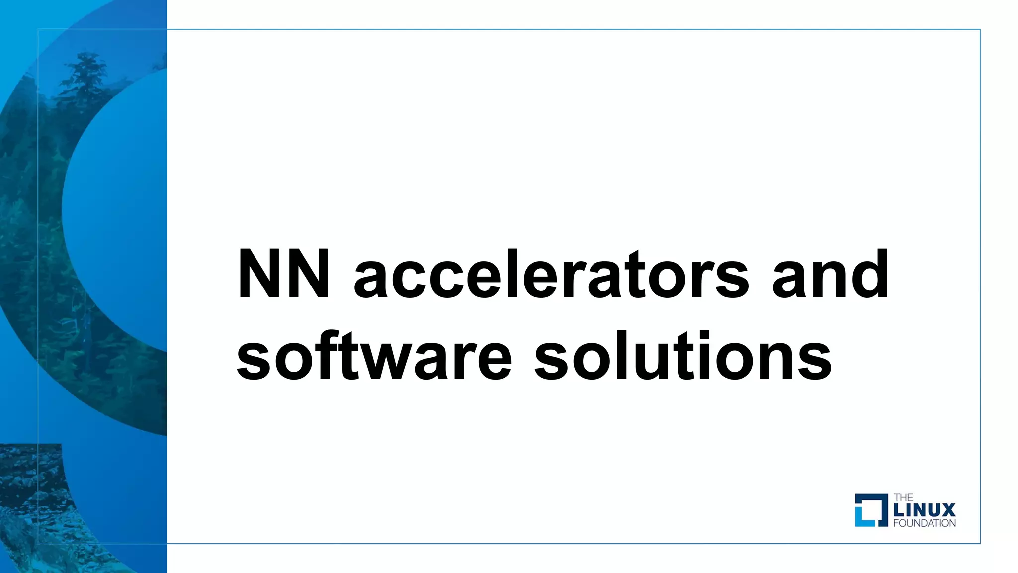 NN accelerators and
software solutions
 