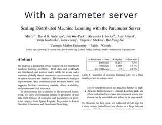 With a parameter server
 