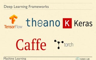 Machine Learning
Deep Learning Frameworks
 