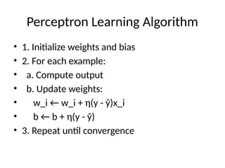 Perceptron Learning Algorithm Small Example Deep_Learning_Perceptron_final deep learning.pptx