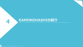 Copyright ©2019 NS Solutions Corporation. All Rights Reserved.
KAMONOHASHIの紹介
4
 