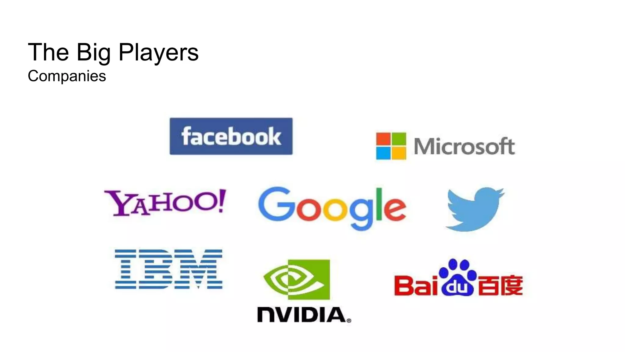 The Big Players
Companies