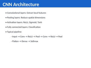 Overview of deep learning concepts Neural network types (CNNs ...