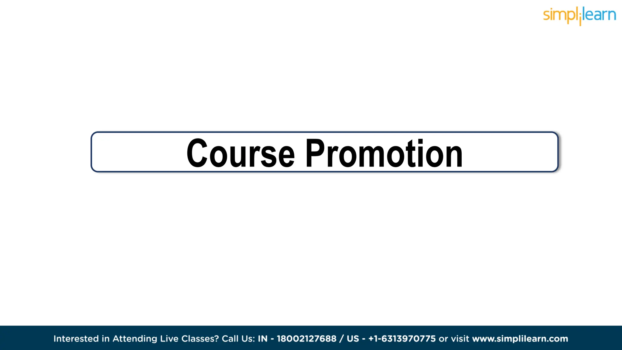 Course Promotion
 