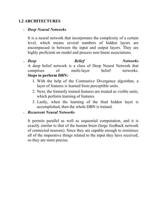 Deep learning seminar report | PDF