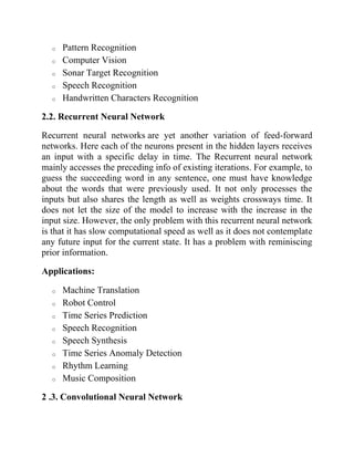 Deep learning seminar report | PDF