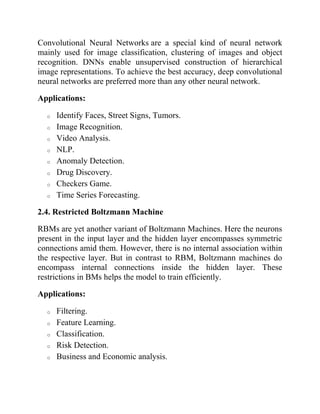 Deep learning seminar report | PDF