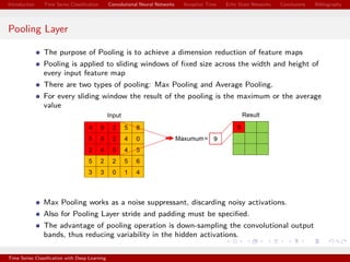 Time Series Classification with Deep Learning | Marco Del Pra | PPT