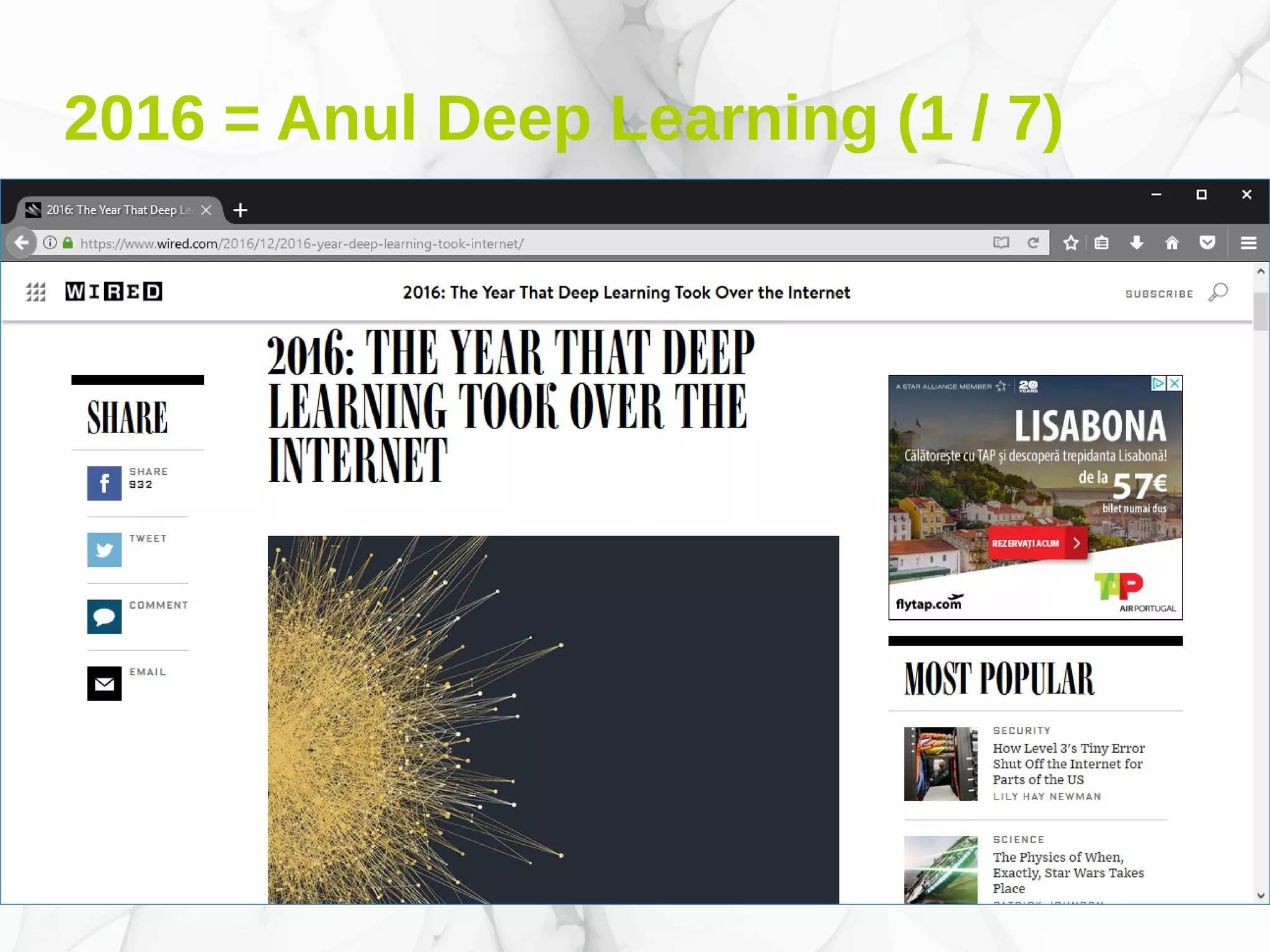 2016 = Anul Deep Learning (1 / 7)
 