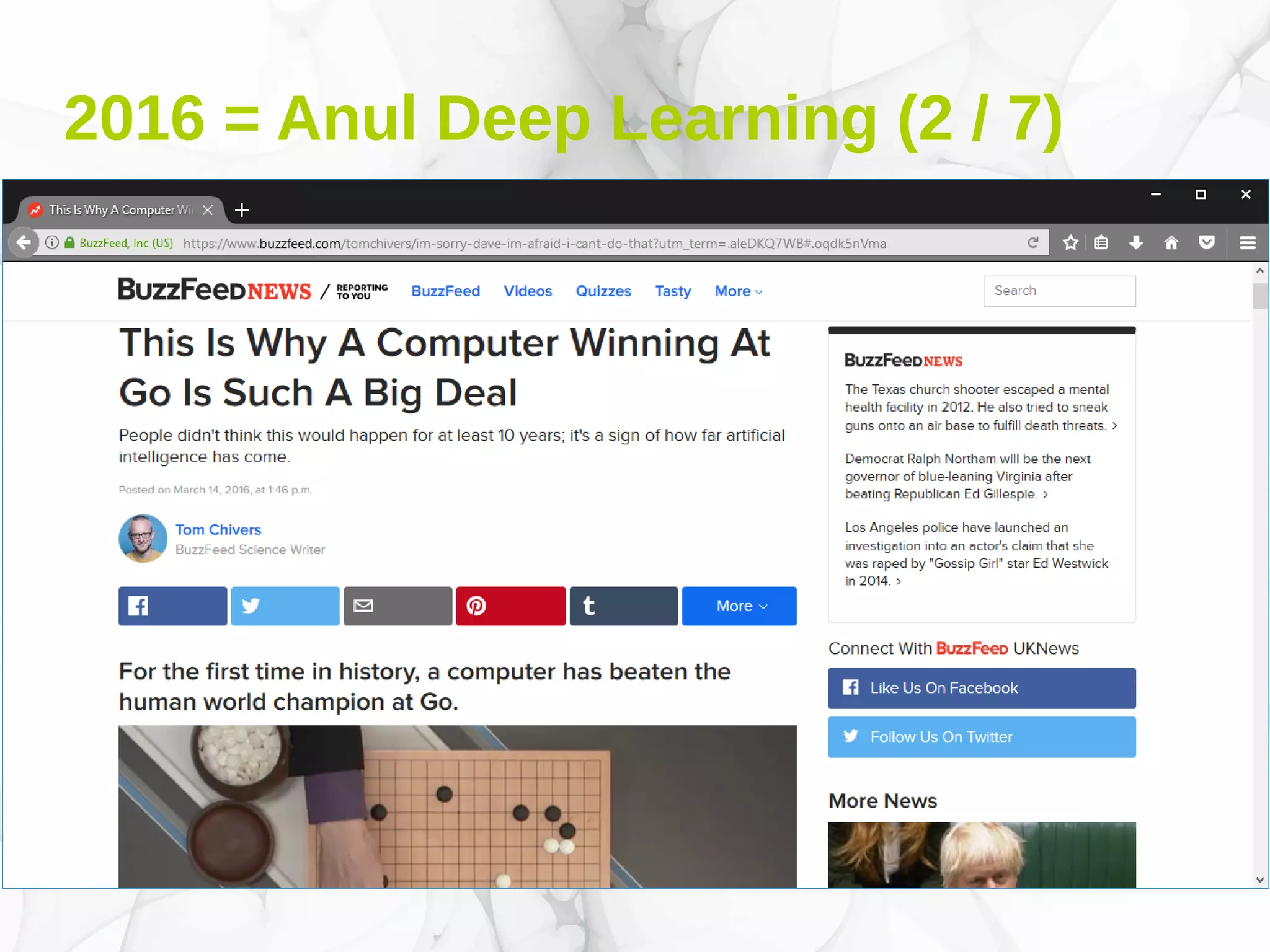 2016 = Anul Deep Learning (2 / 7)
 