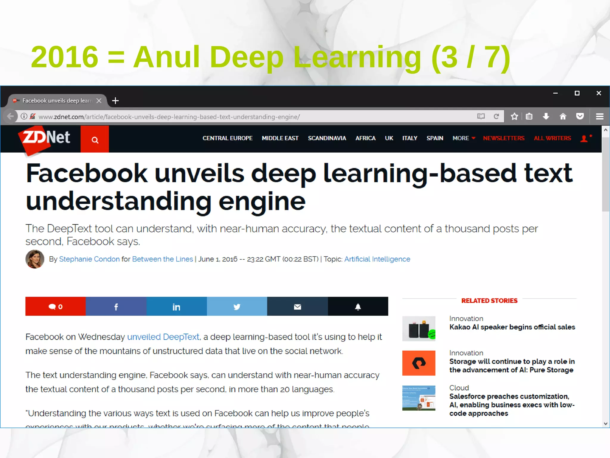 2016 = Anul Deep Learning (3 / 7)
 