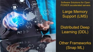 © 2020 IBM Corporation
IBM Cognitive Systems
Large Memory
Support (LMS)
Distributed Deep
Learning (DDL)
Other Frameworks
(Snap ML)
Software Solutions for Open
POWER accelerated servers
 