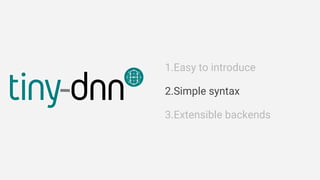 1.Easy to introduce
2.Simple syntax
3.Extensible backends
 