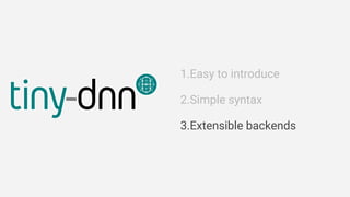1.Easy to introduce
2.Simple syntax
3.Extensible backends
 