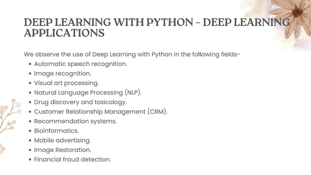Deep Learning With Python Tutorial For Beginners Pdf Deep Learning With Python Tutorial For Beginners Pdf