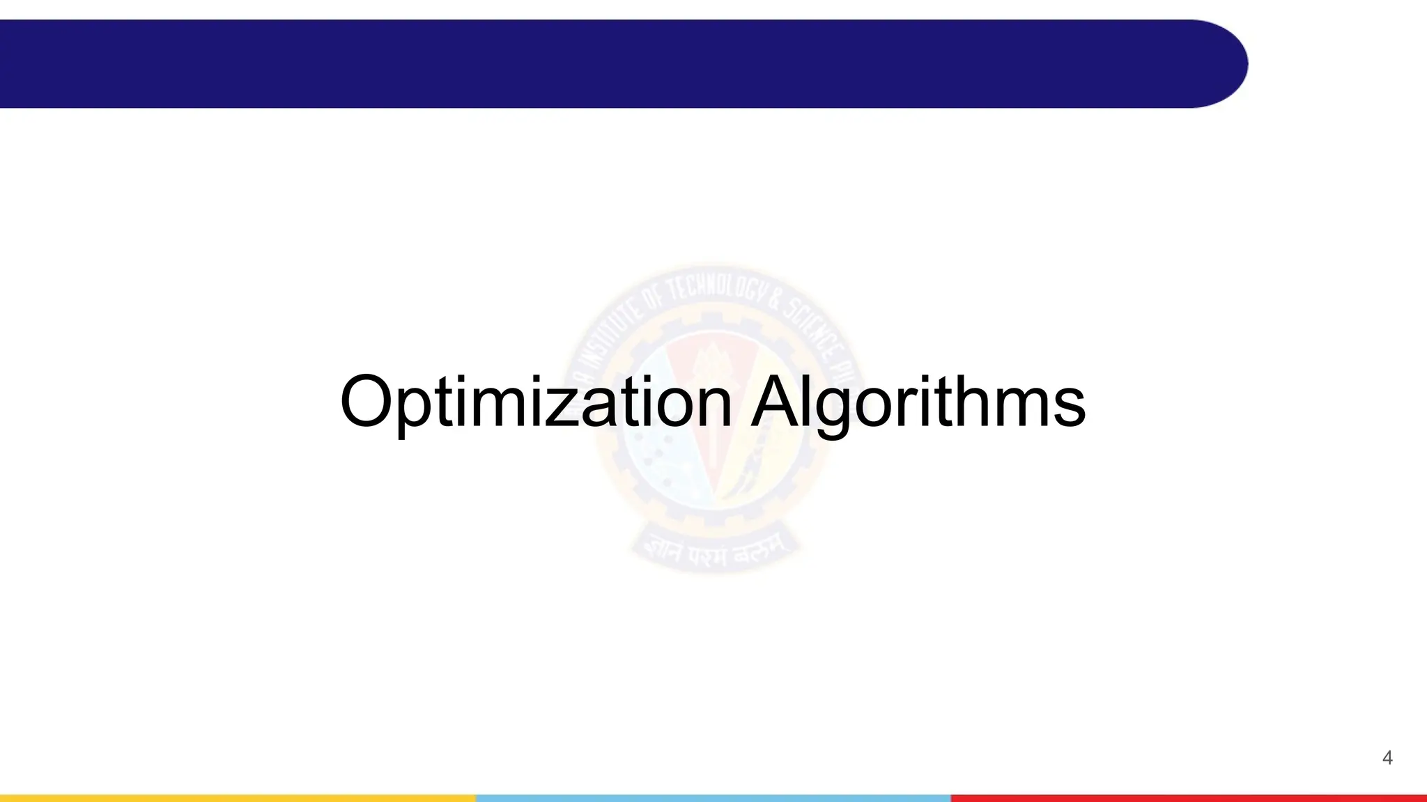 Optimization Algorithms
4
 