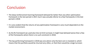 Deep reinforcement for portfolio management | PPTX