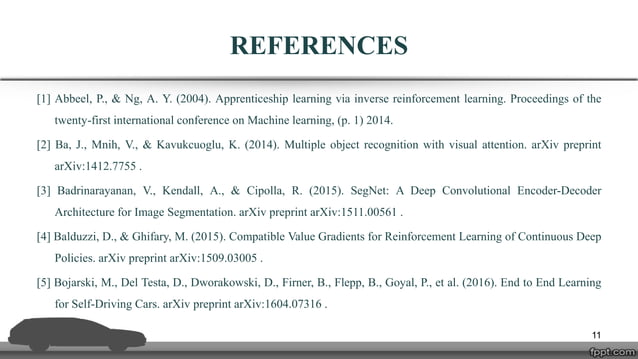 Deep Reinforcement Learning Framework For Autonomous Driving Pptx