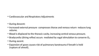 Deep sea diving physiology for medics students | PPTX