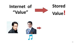 40
Internet of
“Value”
Stored
Value!
 