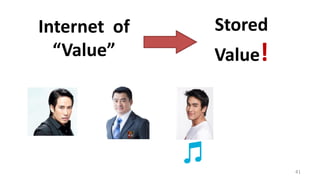41
Internet of
“Value”
Stored
Value!
 