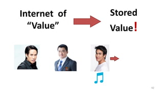 42
Internet of
“Value”
Stored
Value!
 