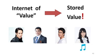 43
Internet of
“Value”
Stored
Value!
 
