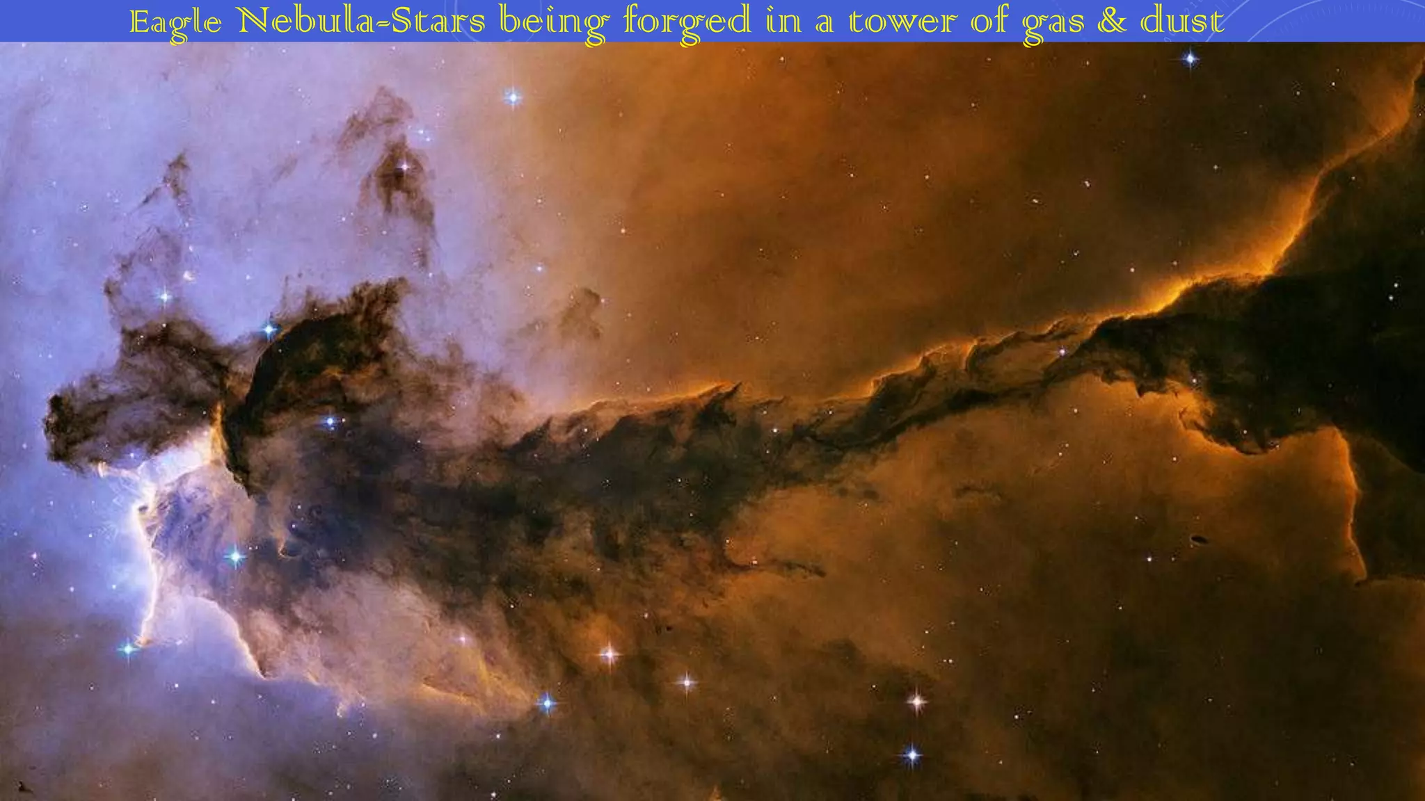 Eagle Nebula-Stars being forged in a tower of gas & dust

 