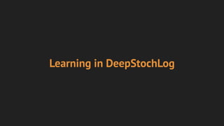 Learning in DeepStochLog
 