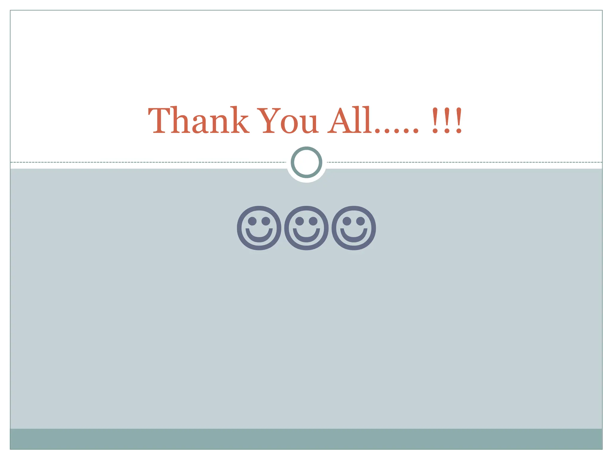 
Thank You All….. !!!
 