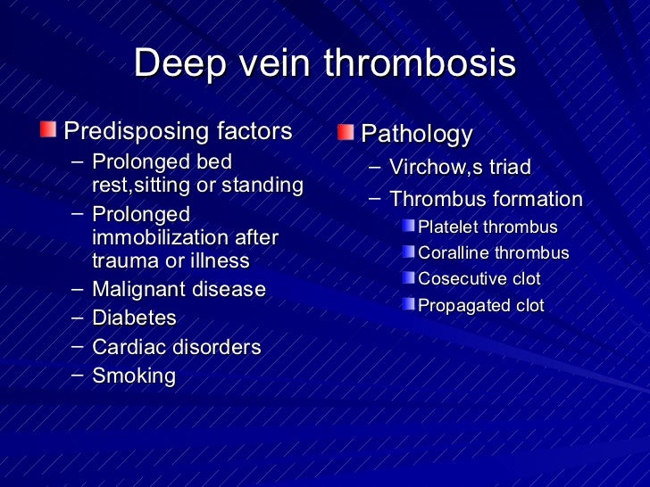 Deep vein thrombosisA lethal vascular emergency!