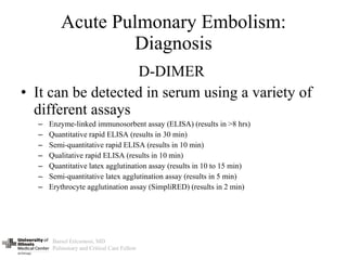 Deep Venous Thrombosis and Pulmonary Embolism : Diagnostic Approach and ...
