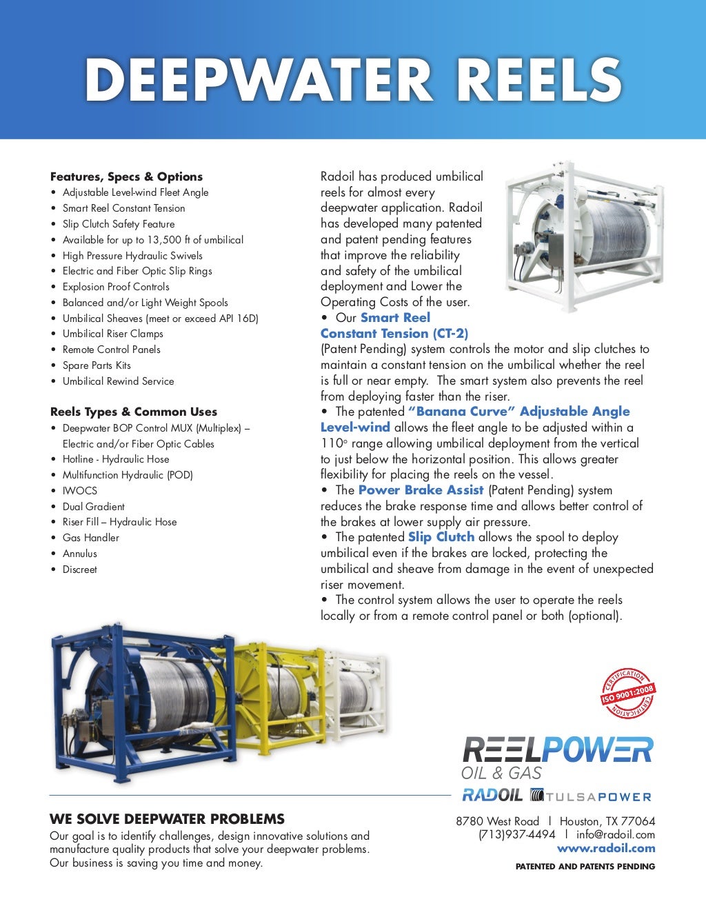 Deepwater Reels(Umbilical & BOP Control Reels)