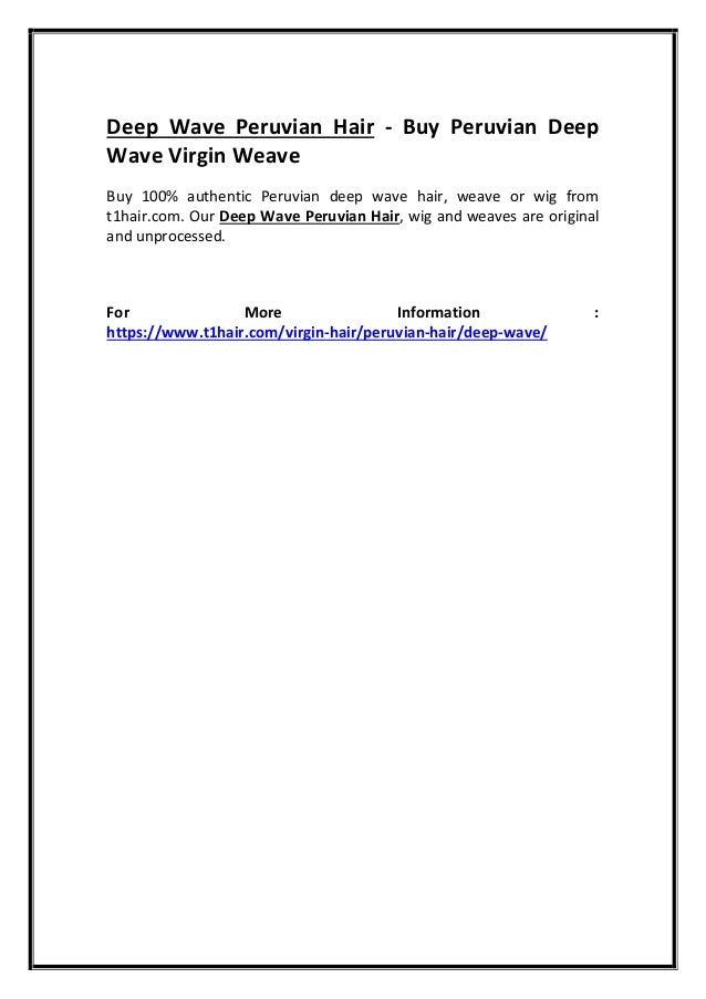 Deep Wave Peruvian Hair Buy Peruvian Deep Wave Virgin Weave