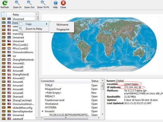 COMO ACESSAR?
Para quem deseja conhecer um pouco mais sobre o lado
“NEGRO” da DEEP WEB, a forma mais “SEGURA”, é
utilizar a navegação através do navegador ( TOR ), que
utiliza-se do plug-in no MOZILLA FIREFOX PORTABLE.
Para “mascarar” a navegação através do número de IP.
 