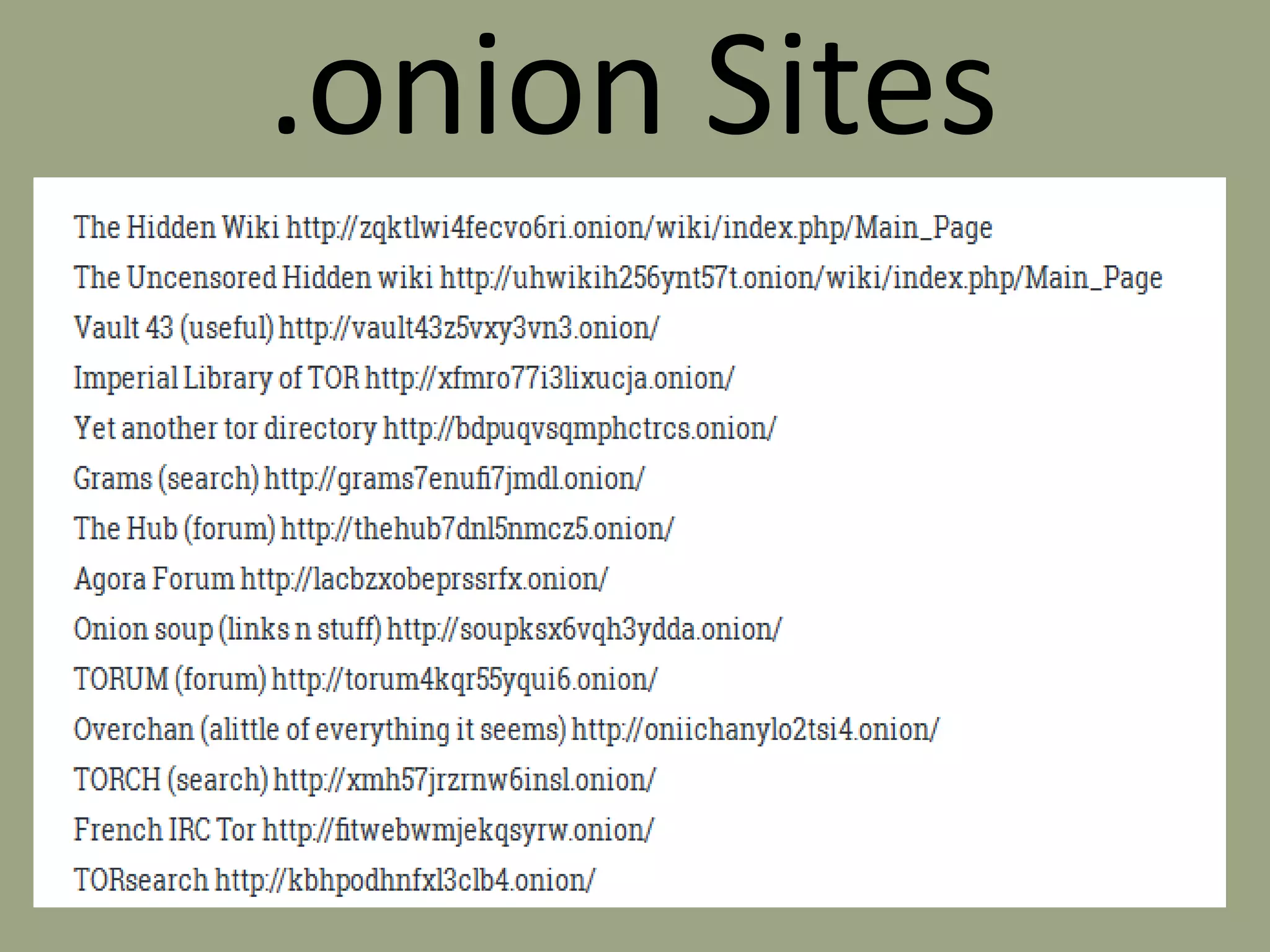 .onion Sites