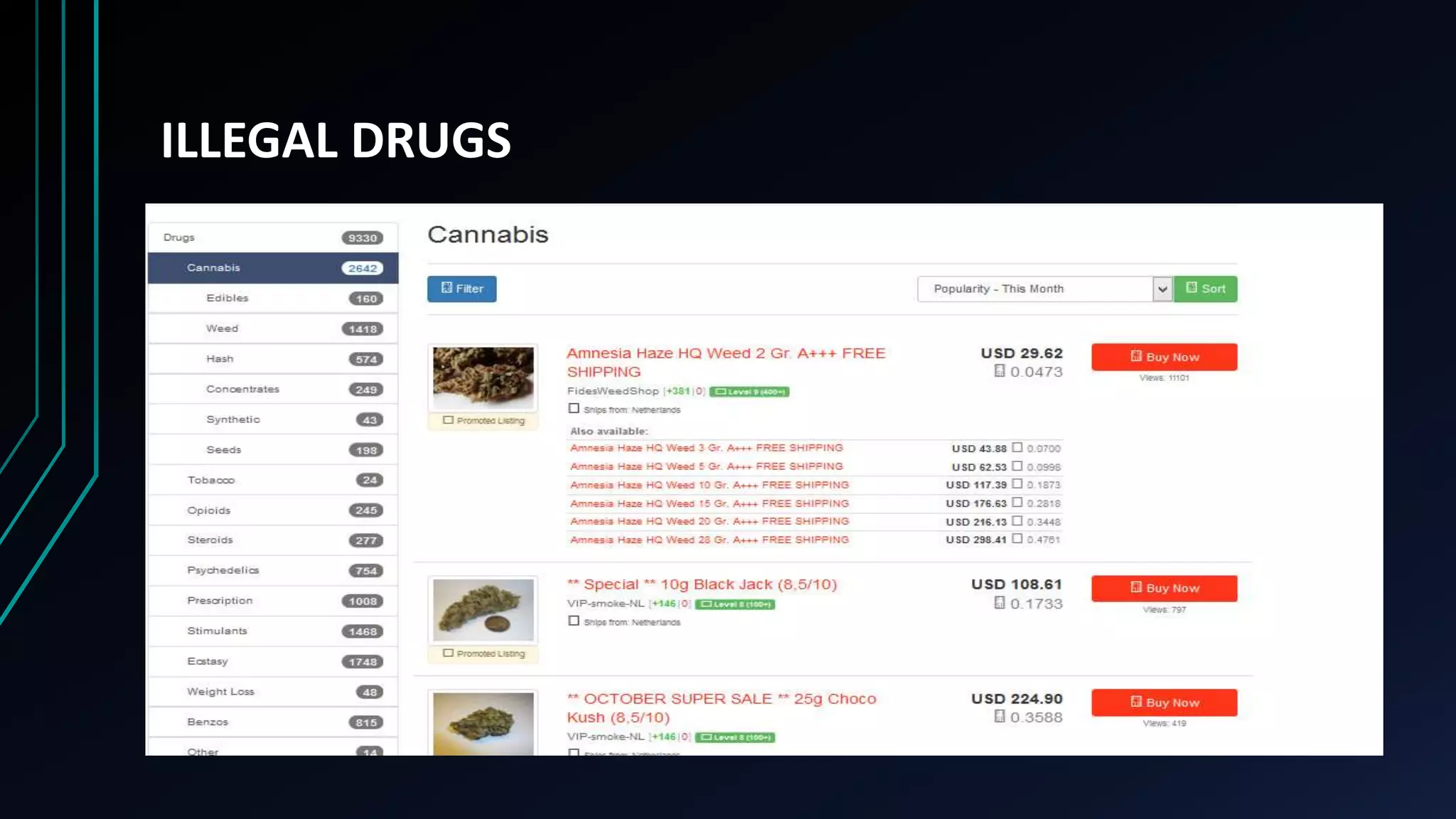 ILLEGAL DRUGS
 