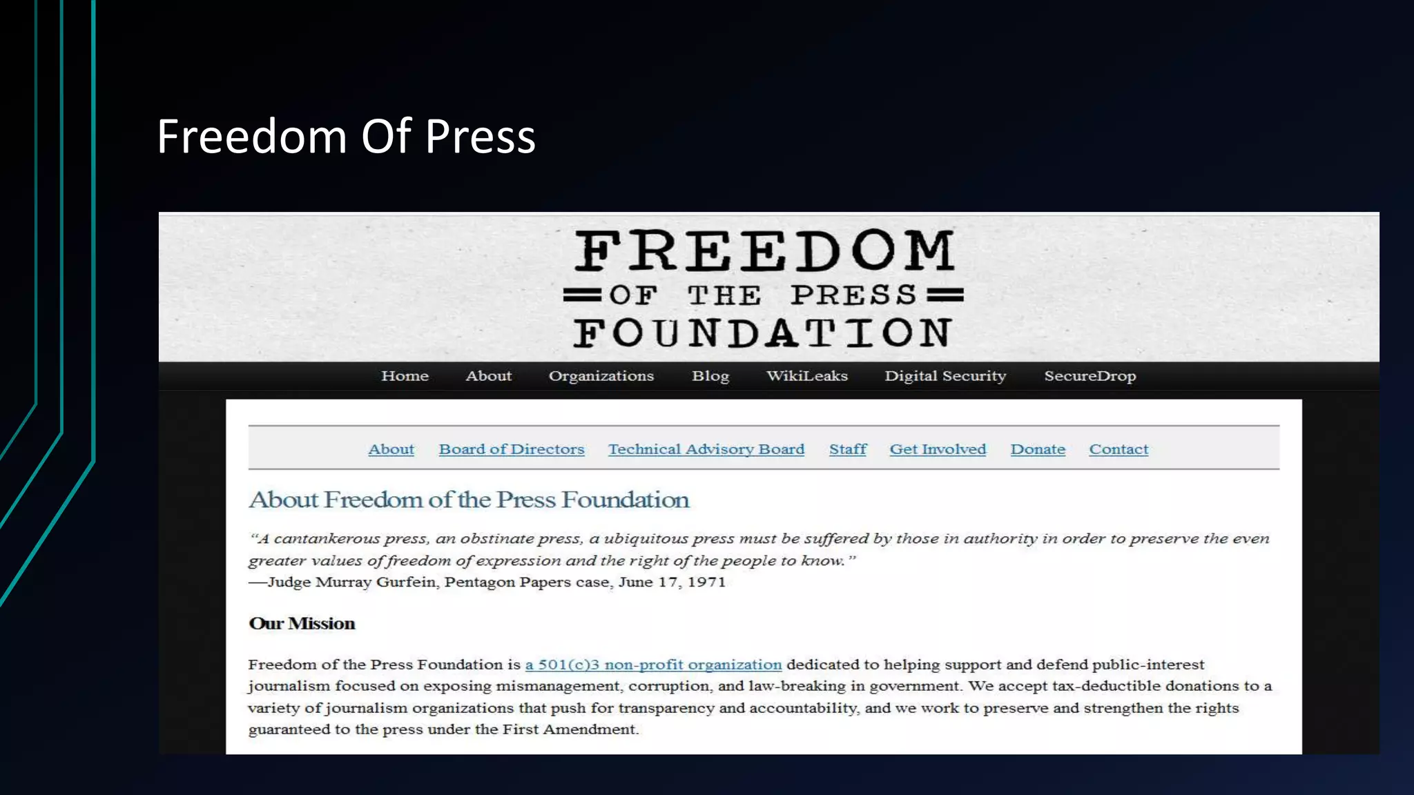 Freedom Of Press
 