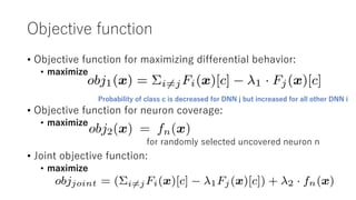•
•
•
•
•
•
Let Fk(x)[c] be the class probability that Fk predic
be c. We randomly select one neural network Fj (Algo
line...